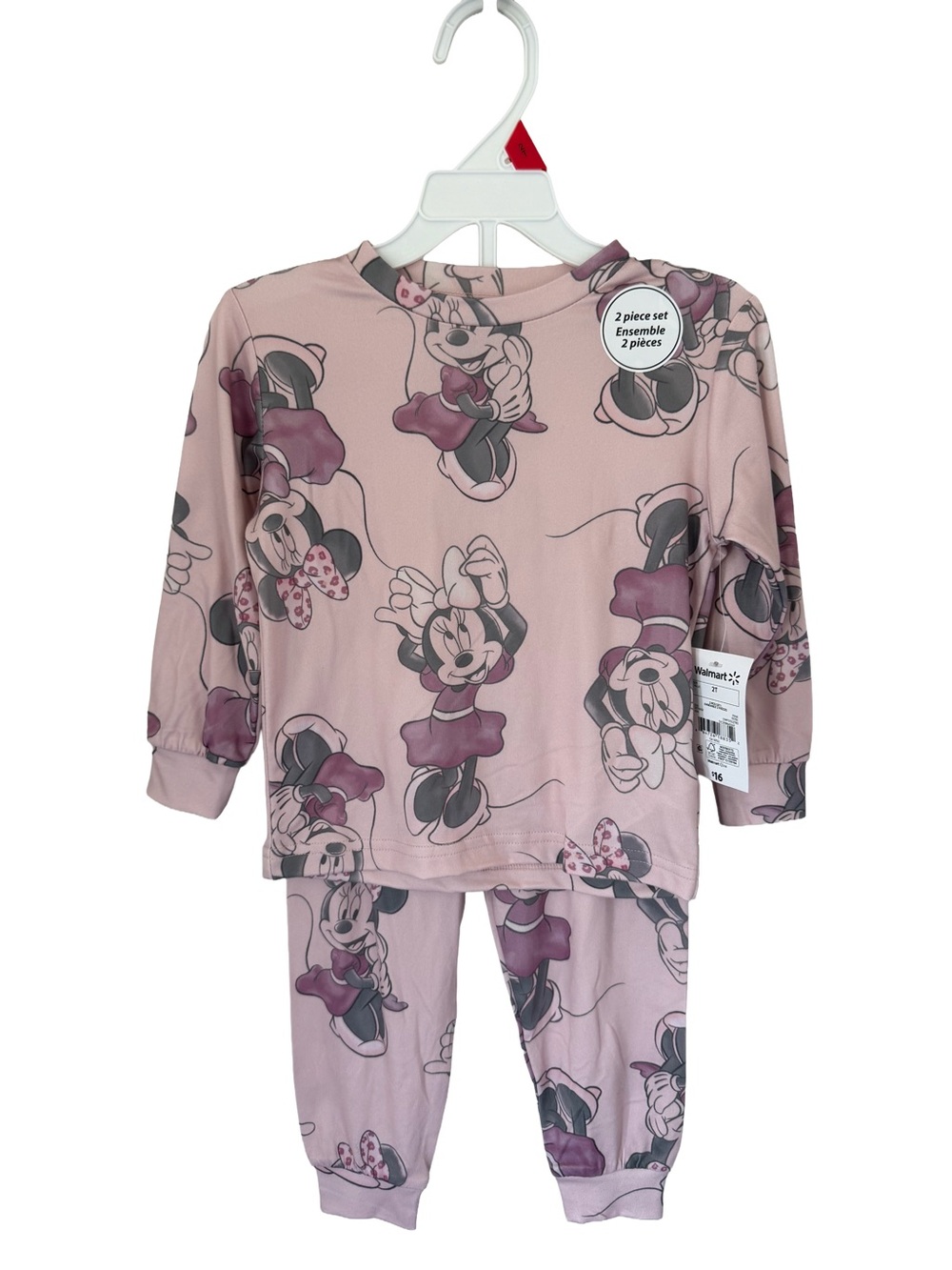 Disney Minnie Mouse Mauve Pink Pajama Set for Kids 2T